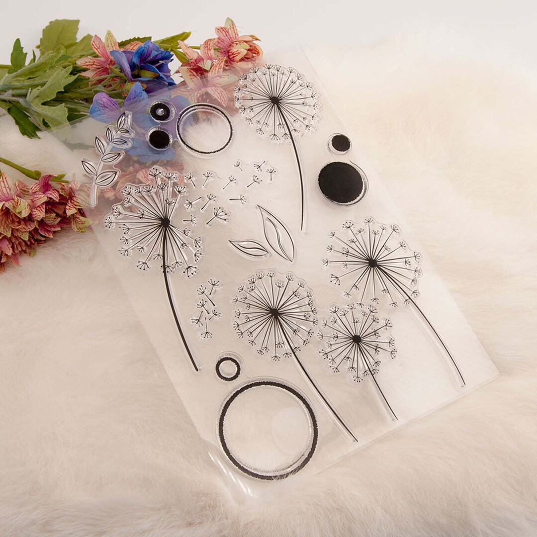 Dandelion Clear Stamp Transparent Silicone Stamp Deco Stamp - Etsy