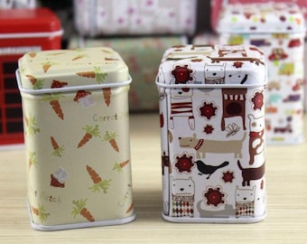 ビンテージ 蓋付きブリキ缶 シャビー ブロカント 美しいヴィンテージのブリキ缶、珍しいブロカント、ヴィンテージ