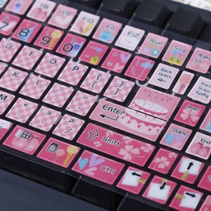 Vein Fingerprint proof Keyboard Sticker with cake DIY 3D Foam Desktop Keyboard Decal common use Mechanical Keyboard Deco Sticker