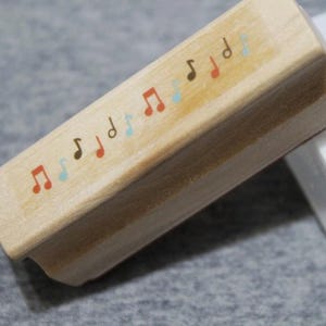 Carimbo de borracha de nota musical - Carimbo de diário decorativo coreano