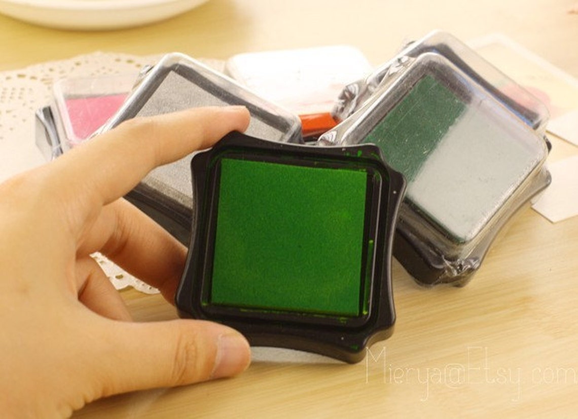 1 Piece Big Size Ink Pad Stamps Ink Stamp Pad 14 Colors Etsy