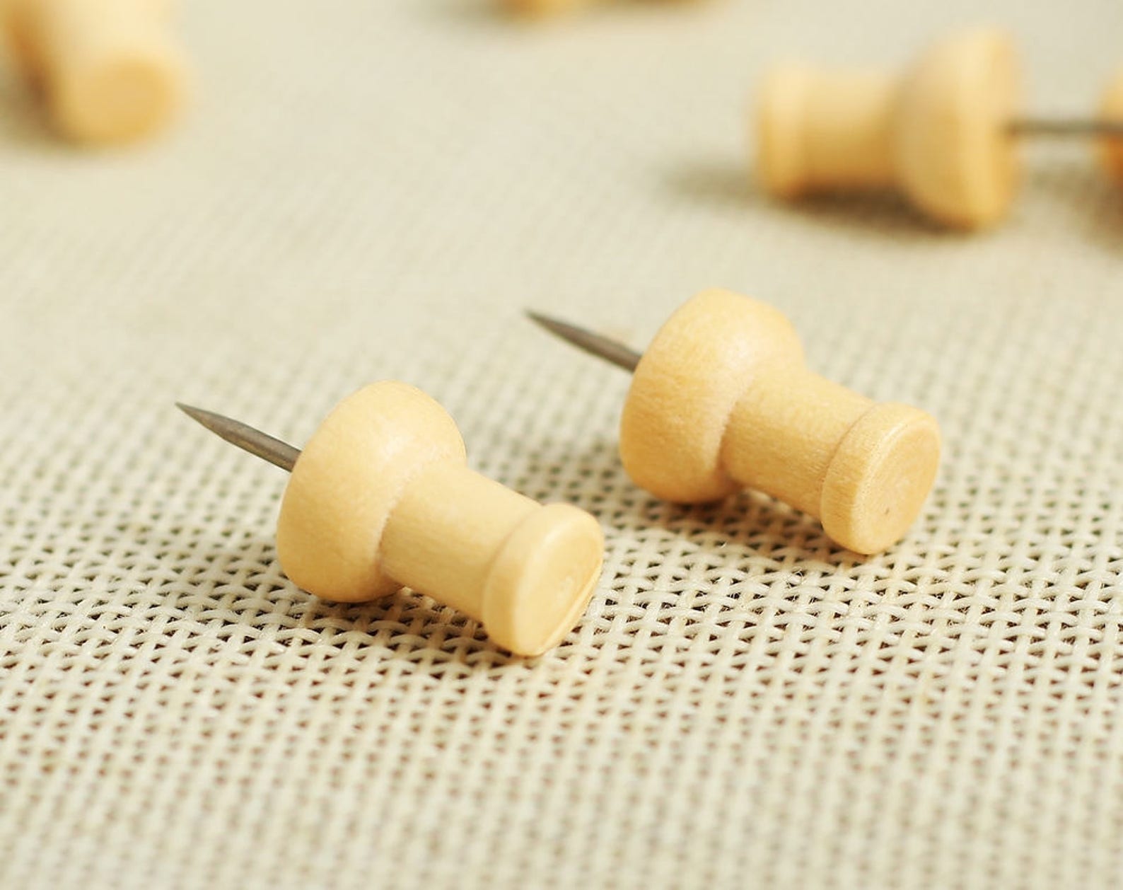 20 Pcs Wooden Push Pins Drawing Pin Thumbtack EM64999 Etsy