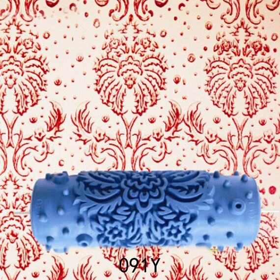 Decorative Paint Roller Pattern Embossing Texture Painting Tools For Wall  Rubber