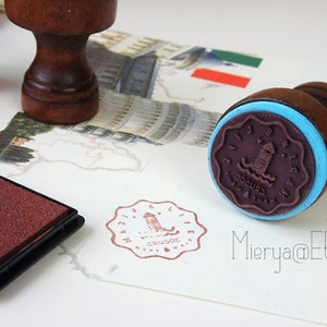 Timbro con sigillo postale da 1 pezzo - Timbro stile vintage - Timbro di gomma - Timbro decorativo - Faro