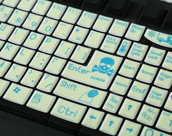 Skull Keyboard Sticker DIY 3D Foam Desktop Keyboard Decal common use Mechanical Keyboard Deco Sticker - EM64932