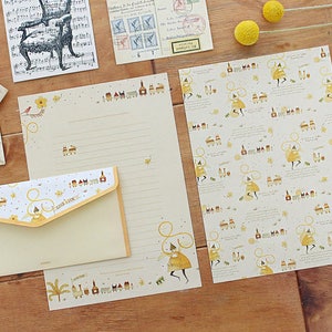 Doll Style Stationery and Envelope Set - Writing Paper, Letter Paper - Invitation, Party, Filofax, Diary