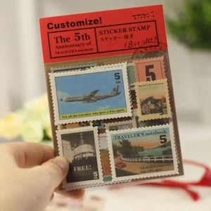 Stamp Sticker Set: Traveler&#39;s Notebook Stickers (4 Sheets)