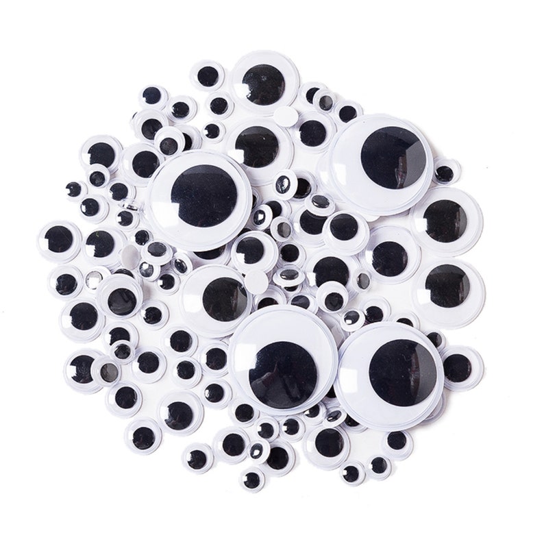 Movable Eye Stickers Wiggle Eyes Plastic Eye With Adhesive Etsy