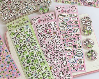 Cute Pet Stickers - Letter Bubble Stickers - Cartoon Stickers - DIY - 2 Sheets Per Style