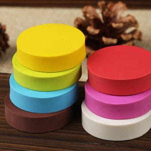 Einfarbig Runder Gummiklotz - DIY Stempel - Stempel Gravur - Durchmesser 3,6 cm