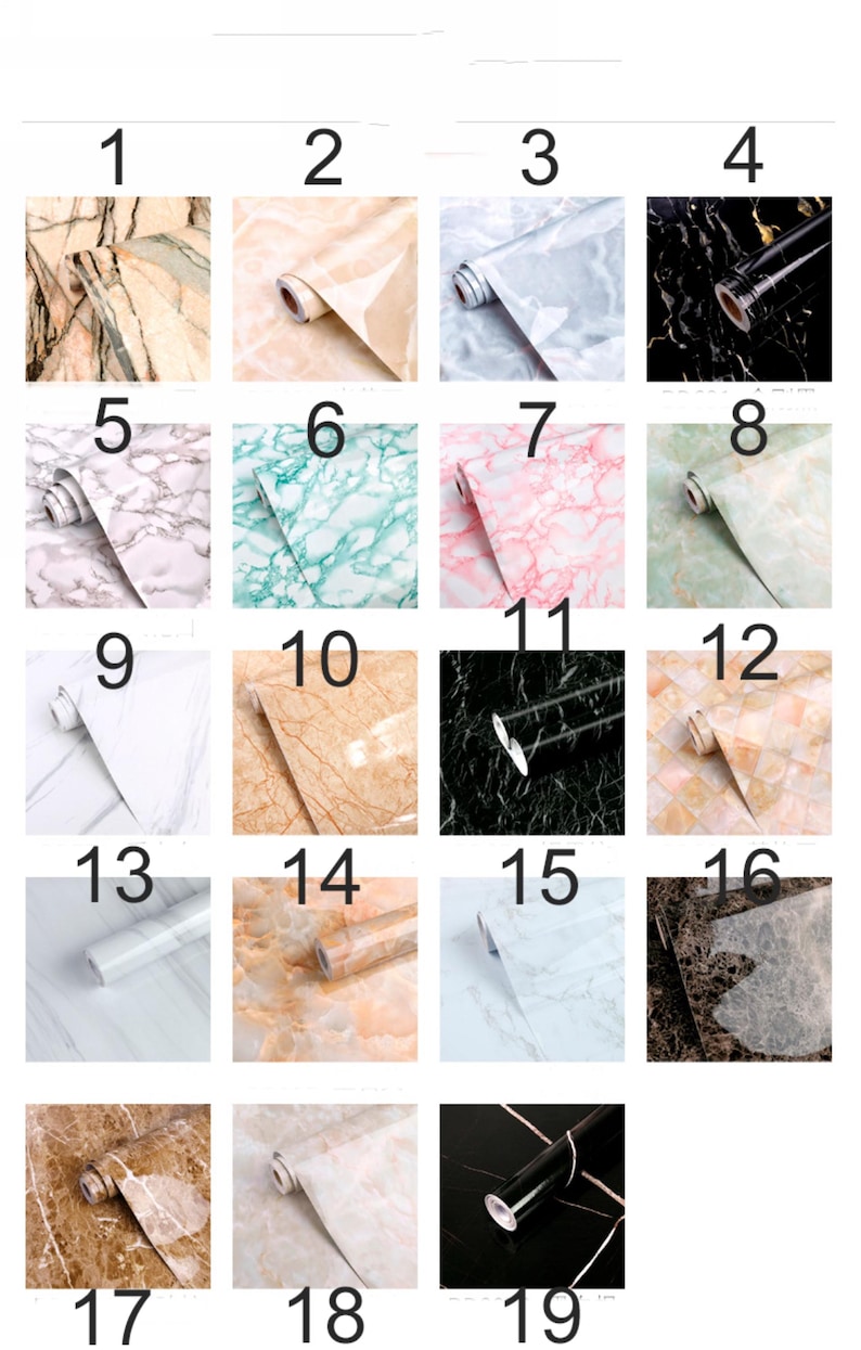 Thickened Marble Contact Paper Living Room Wall Sticker Self Adhesive