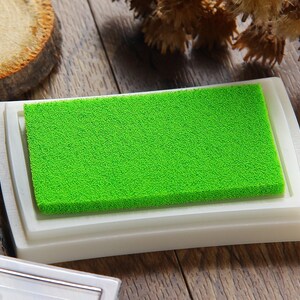 Light Green Craft Ink Pad: Waterproof Stamp Pad for Wood, Fabric, Paper