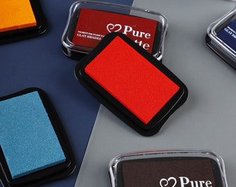 Solid Color Stamp Pad - Finger Painting Ink Pad - Diary Inkpad - 12 colors