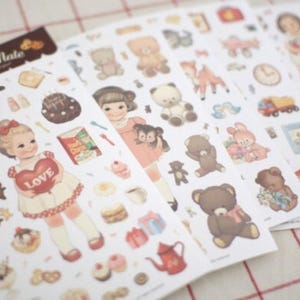 Zestaw naklejek Paper Doll Mate - Naklejki dekoracyjne - Naklejki do pamiętnika - 6 arkuszy w