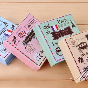 Vintage Stempel Set - koreanischer Stempel - Dekostempel - Holzstempel - Tagebuchstempel - 4 Koffer in