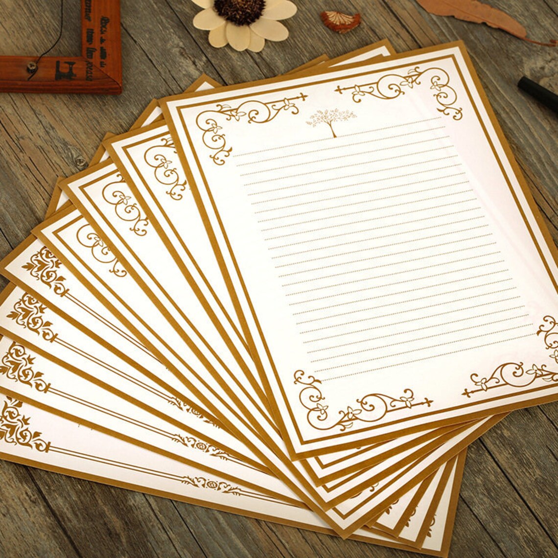 Vintage Style Stationery Writing Paper Letter Paper Kraft Etsy