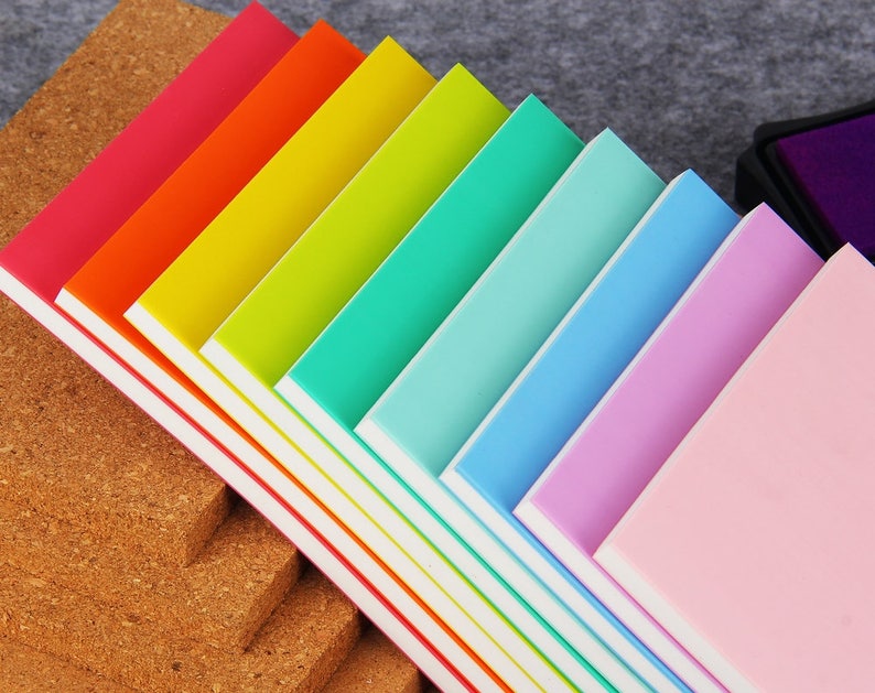 9 Pcs Rubber Block SET DIY Layer Rubber Blocks Rainbow Etsy