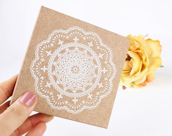 Big Size Lace Stamp - Wooden Rubber Stamp - Korean Stamp - Deco Stamp - 9 x 9cm-EM62818