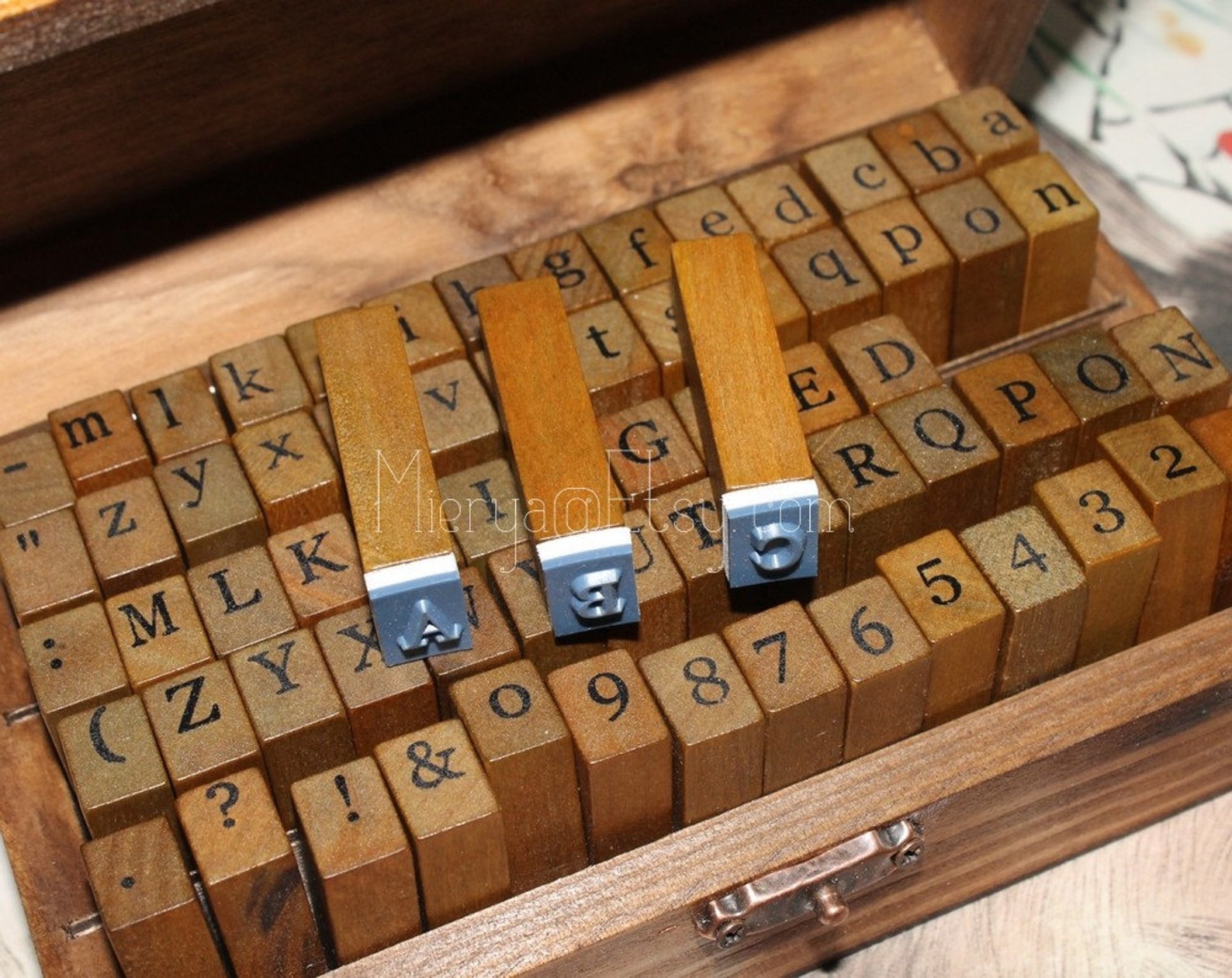 Alphabet Stamp Set Wooden Rubber Stamps Letter Stamps - Etsy