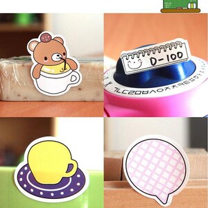 Korean Deco Sticker Set - Diary Sticker - Paper Sticker - Filofax - 8 ...