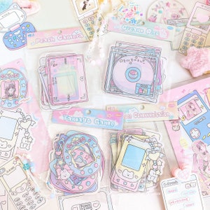 Pegatinas de entrega de corazones - Pegatinas de dibujos animados Kawaii - Pegatinas Deco - 20 piezas