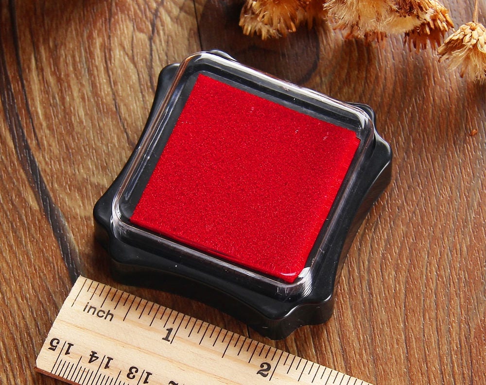 1 Piece Square Ink Pad Stamp Pad Stamp Ink Wood Rubber Stamp