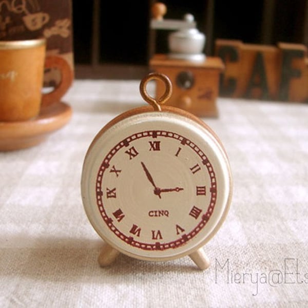 Antique Clock Stamp - Wooden Rubber Stamp - Diary Stamp - 1 Piece-EM62872