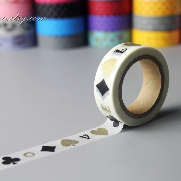 Washi Tape - Japanisches Washi Tape - Masking Tape - Deko Tape - Washi Papier - Filofax - Poker Style-EM64056