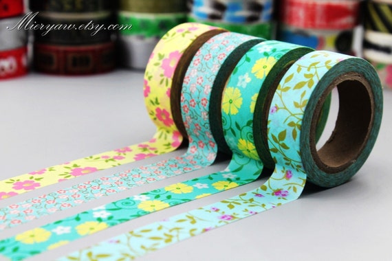 4 Rolls Washi Tapes Japanese Washi Tape Masking Tape Deco Tape