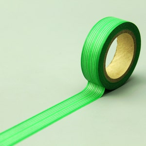 Green Washi Tape: Japanese Masking Tape (15mm x 10m)