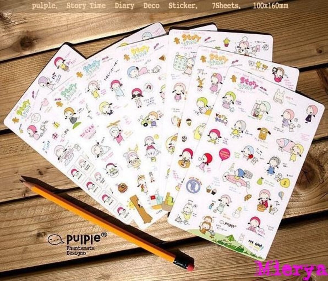 Korean Story Time Diary Sticker Set Diary Sticker Deco | Etsy