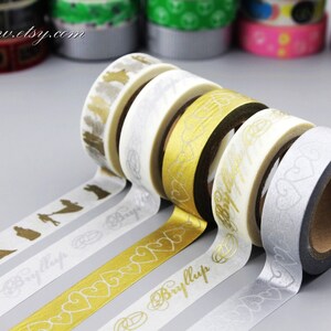 Gold & Silver Washi Tape Set: Japanese Paper Masking Tape (6 Rolls)
