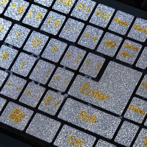 Glitter Keyboard Sticker: 3D Foam Decal for Mechanical Keyboards