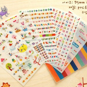 Diary Sticker Set Deco Sticker Korean Sticker 6 Sheets - Etsy