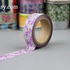 Glitter Flower Washi Tape - Japanese Masking Tape (15mm*5m)