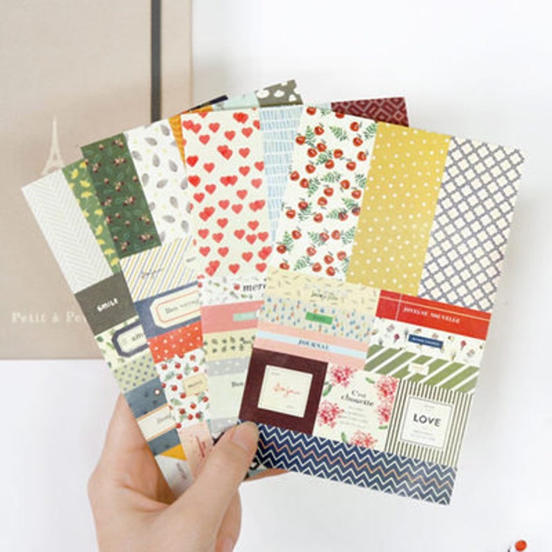 Season 5 romantic prited waist stickers paper sticker diary decoration sticker 8 EM64907 image 2