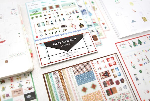 Diary Deco Pack Sticker Set Korean Sticker Transparent | Etsy