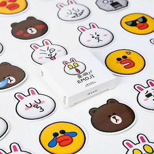 Adesivos de cabeça de animal adoráveis, adesivos de mão, adesivos de cartões de diário decorativos, adesivos de vedação com bastão