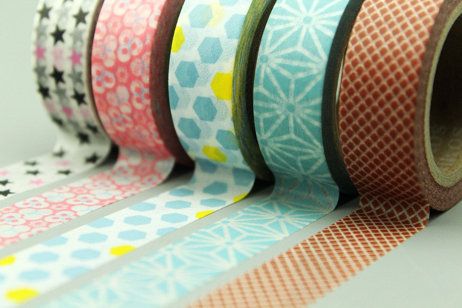 5 Rolls Washi Tapes Japanese Washi Tape Masking Tape Etsy UK