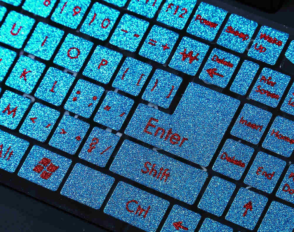 Sticker clavier scintillant : sticker 3D DIY pour claviers mécaniques