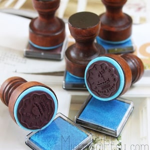 Vintage Style Postmark Seal Set - Rubber Stamps - Diary Stamps - 6 Styles in