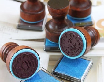 Vintage Style Postmark Seal Set - Rubber Stamps - Diary Stamps - 6 Styles in