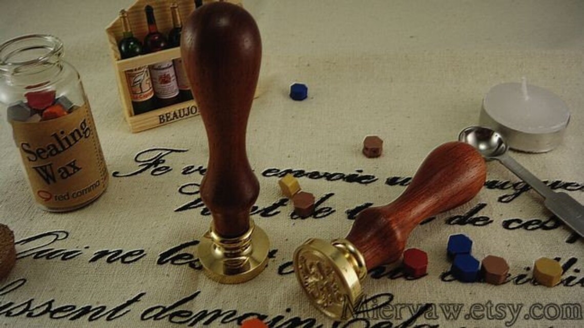 Alphabet Wax Seals Stamp Set Sealing Wax Seal Alphabet Etsy