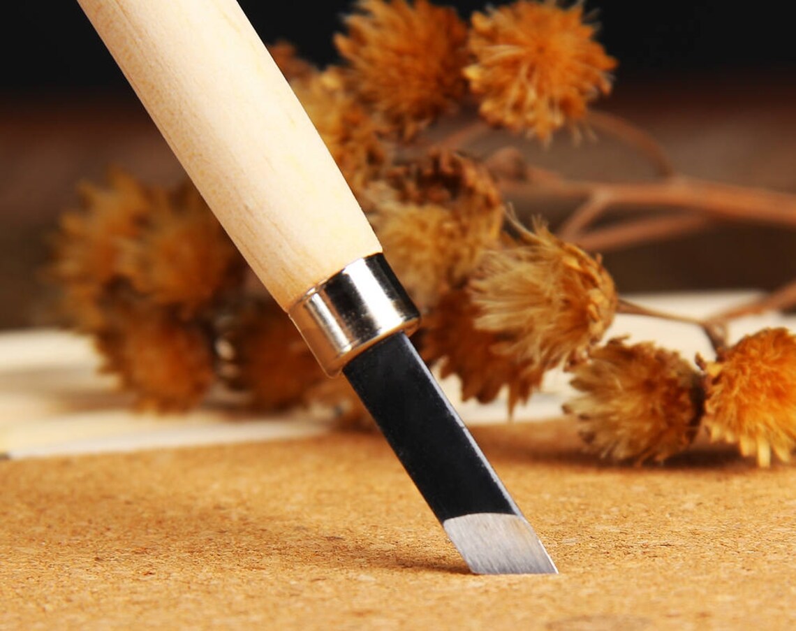 Graver Set Metal Head Rubber Graver Set - Carving Knife - Carver - 6 Pcs Included ...