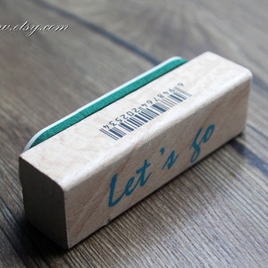 1 Piece High Quality English Whisper Stamp - Rubber Stamp - Diary Stamp - Wood Stamp - Filofax - Lets go