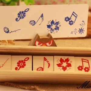Musical Notes Rubber Stamp Set: Planner Stamps, Deco Stamps