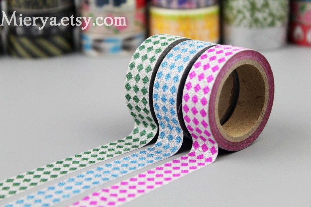 Buy Rolls Glitter Tapes Japanese Washi Tape Masking Tape Online in India  Etsy