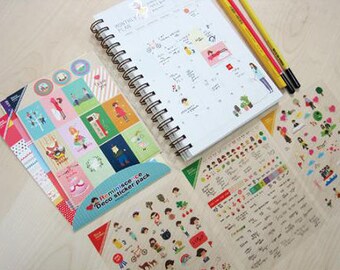 Korean Sticker Set Diary Sticker Deco Sticker 6 - Etsy