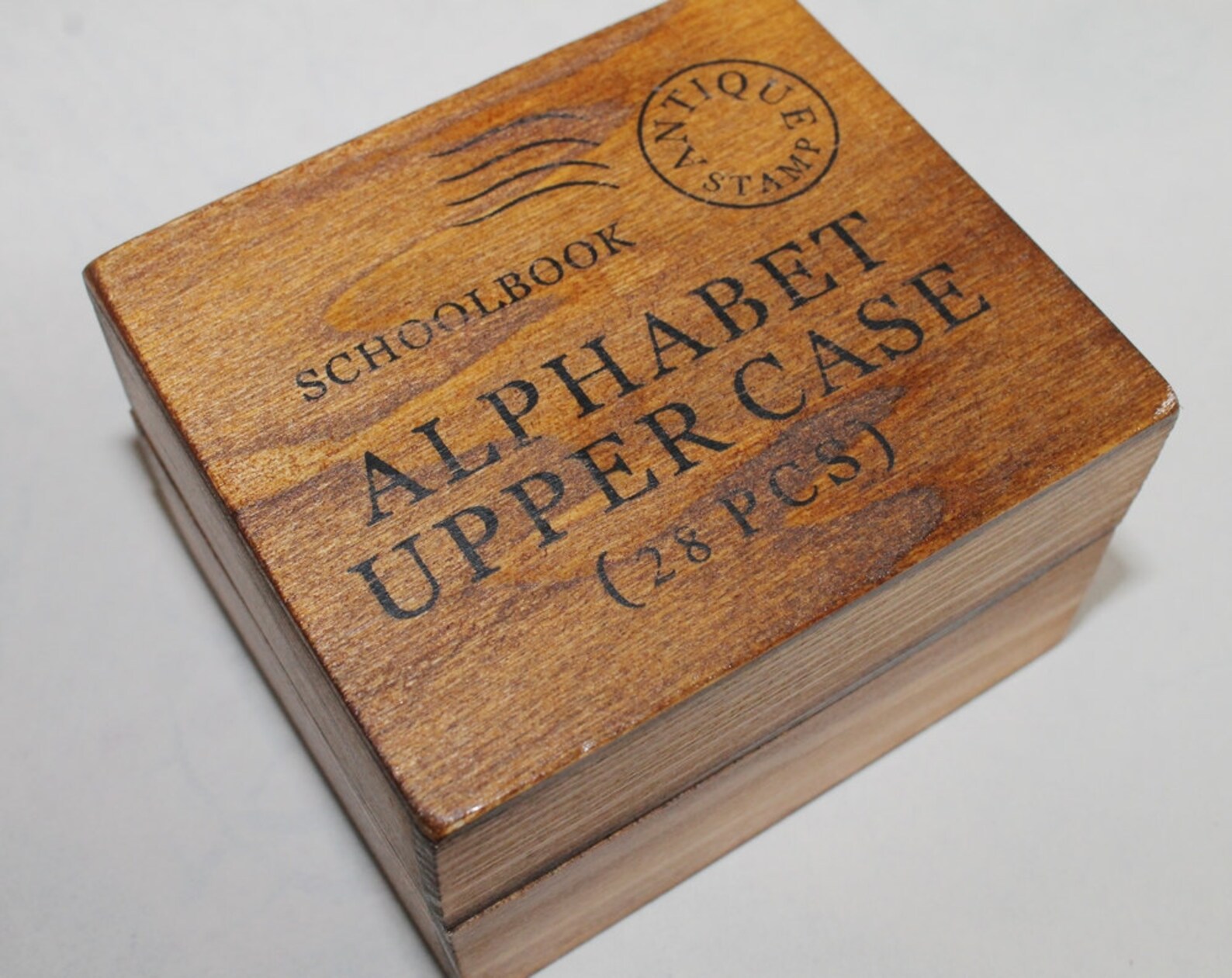 Vintage Alphabet Stamp Set Wooden Rubber Stamp Set Vintage Etsy