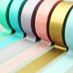 6 Rolls Pastel Washi Tape Set: Japanese Masking Tape (15mm x 10m)